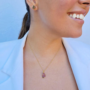 Watermelon Tourmaline Necklace - Uniquelan Jewelry