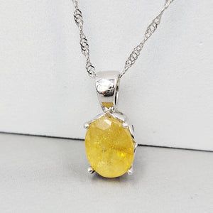 Yellow Sapphire Heart Necklace - Uniquelan Jewelry