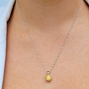 Yellow Sapphire Heart Necklace - Uniquelan Jewelry