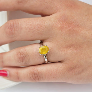 Yellow Sapphire Heart Ring - Uniquelan Jewelry