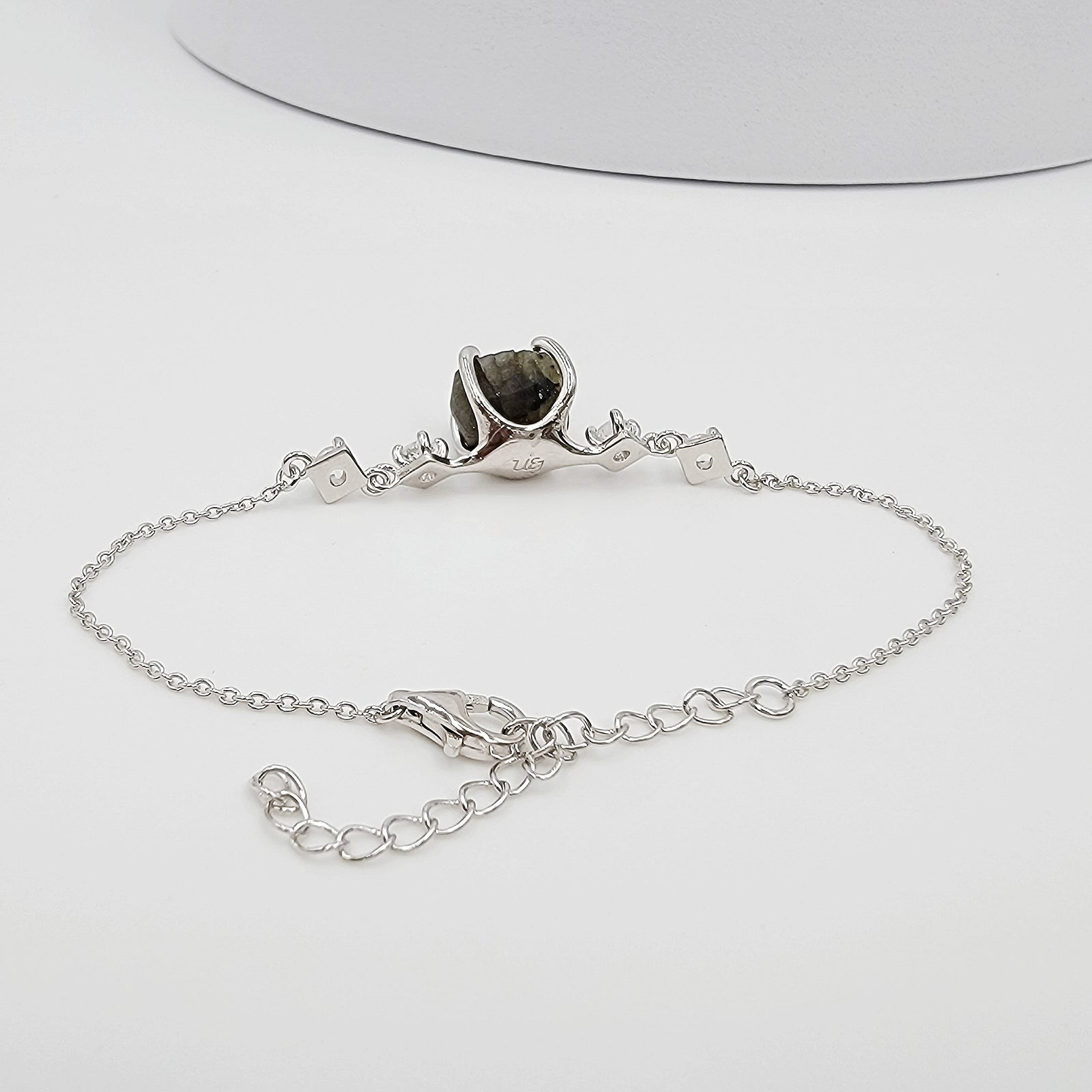 Raw Labradorite Chain Bracelet