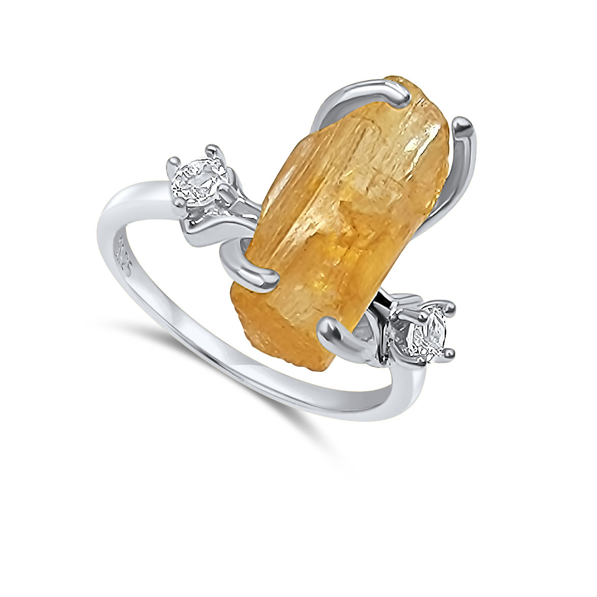 Raw Imperial Topaz Ring