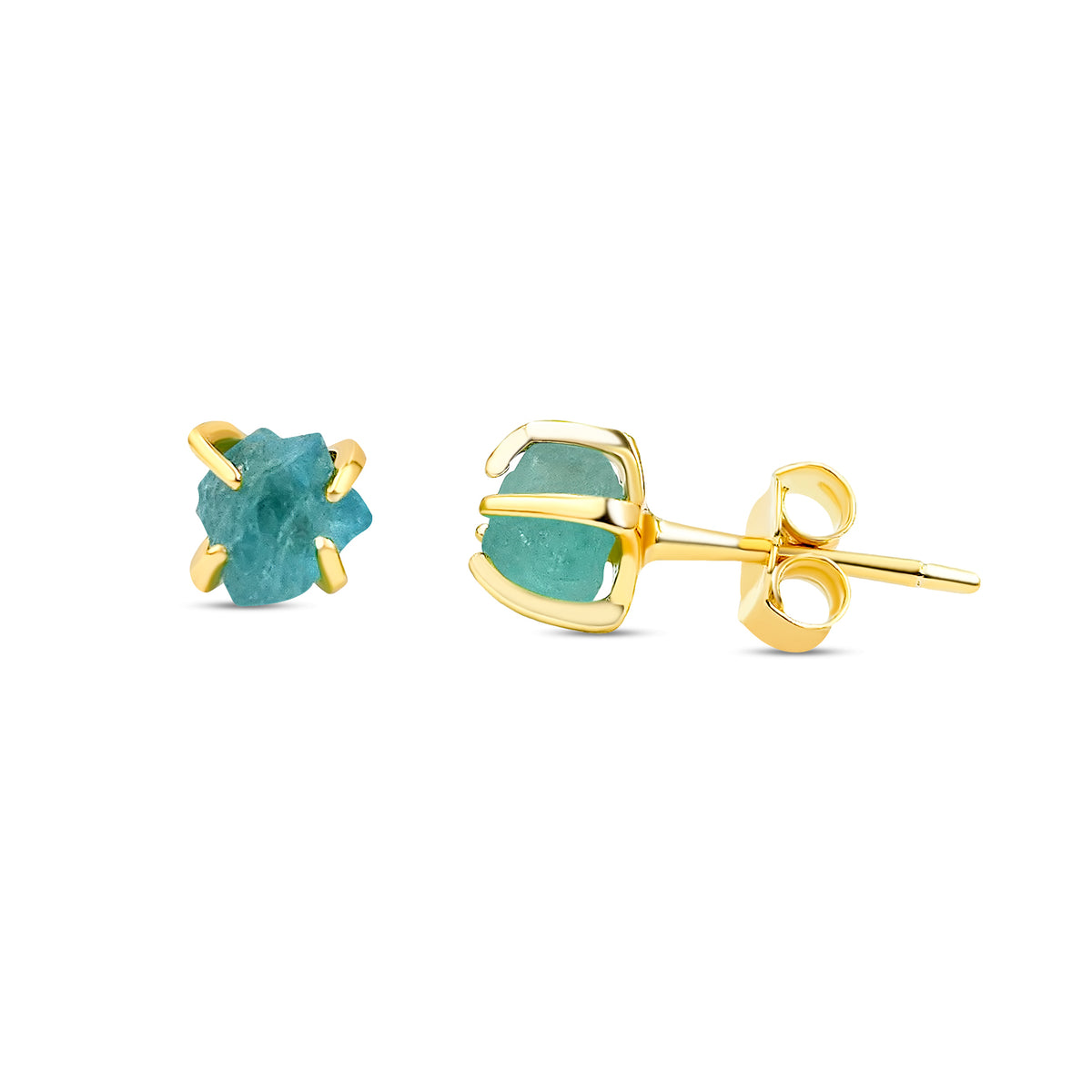 Raw Crystal Earrings - Apatite