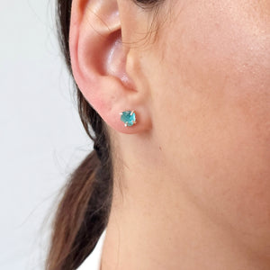 Raw Crystal Earrings - Apatite