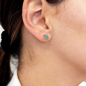 Raw Crystal Earrings - Apatite