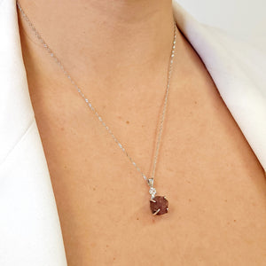 Raw Red Ruby Necklace
