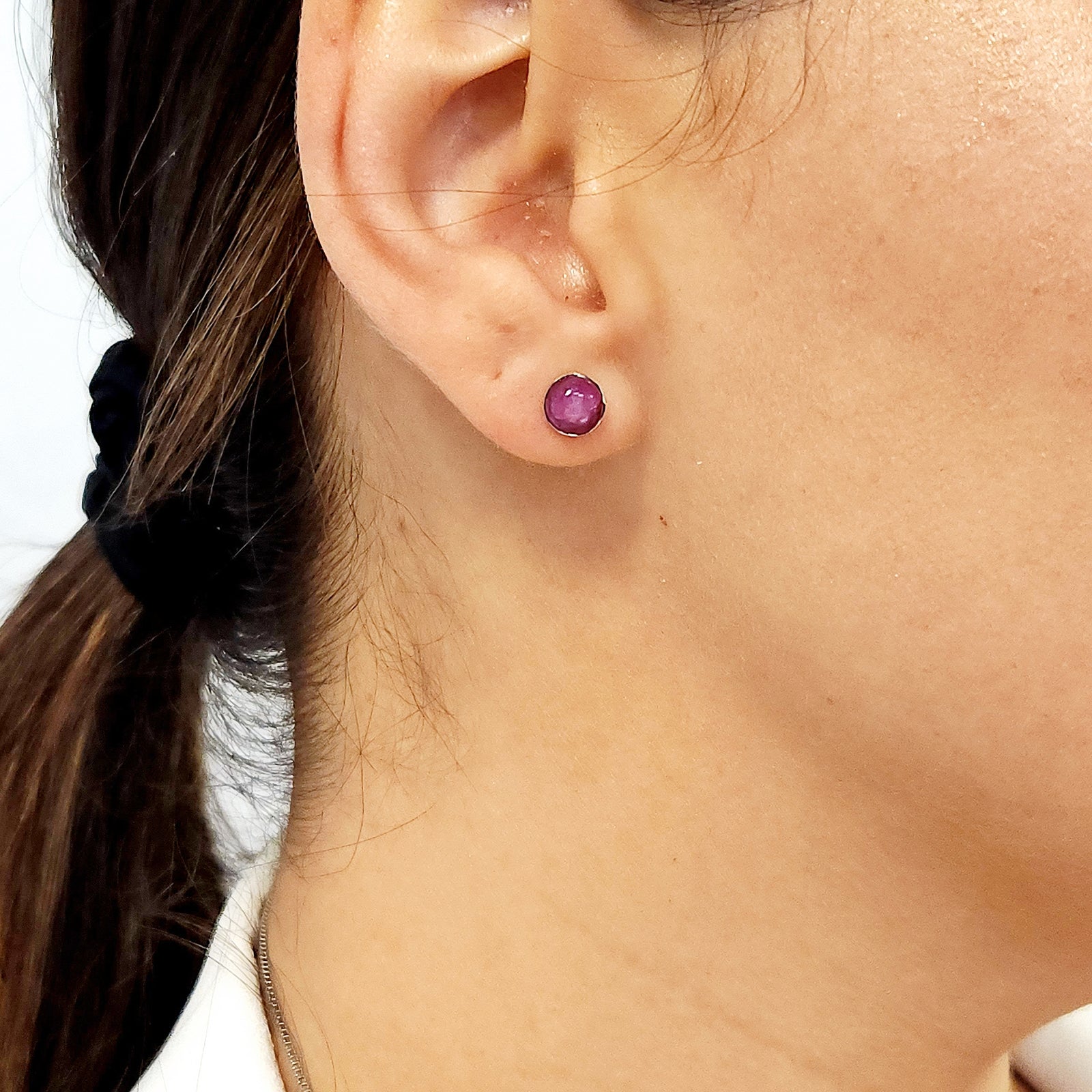 Real Ruby Stone Earrings