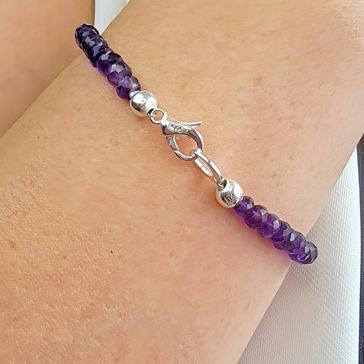 Raw Amethyst Strand Bracelet