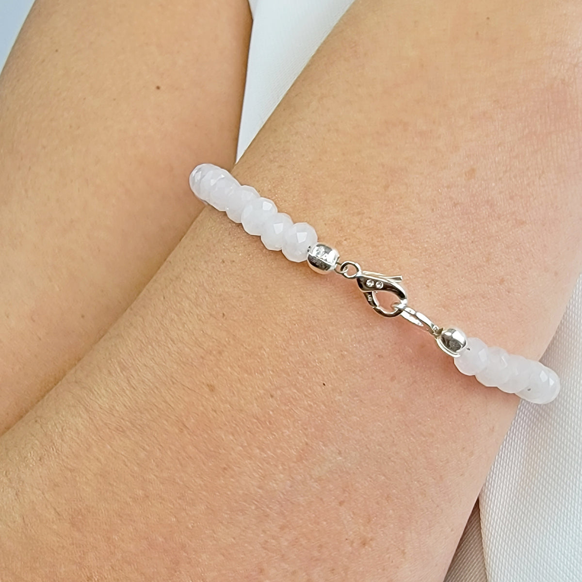 Raw Amethyst And Rose Quartz Bracelet