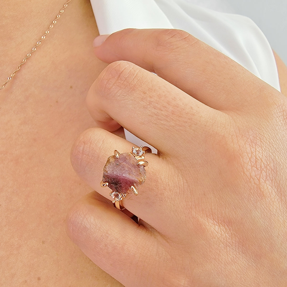 Real Raw Ruby Stone Ring