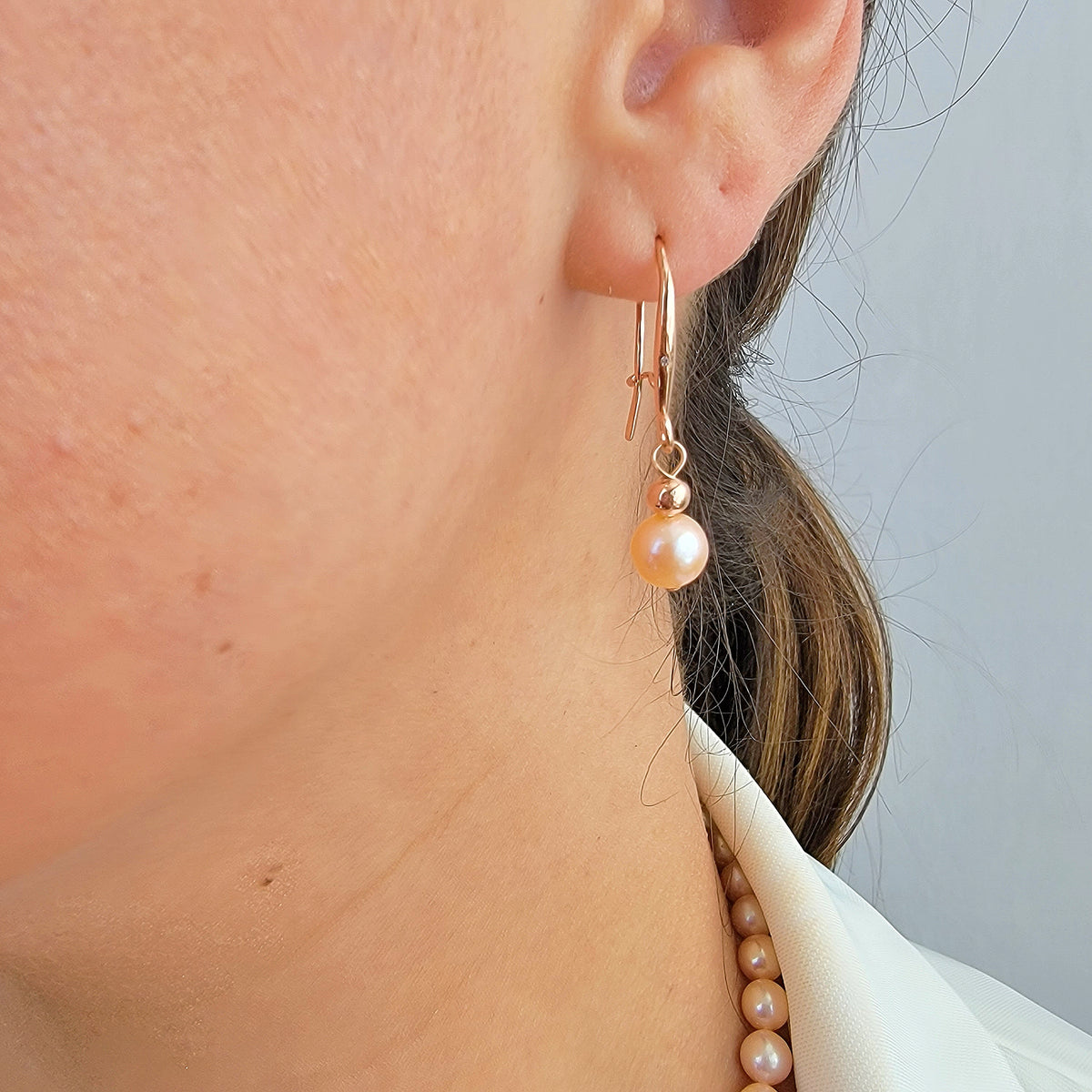 Natural Ruby and Pearl Jewelry Set