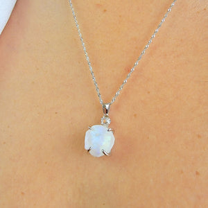 Raw Moonstone Crystal Necklace