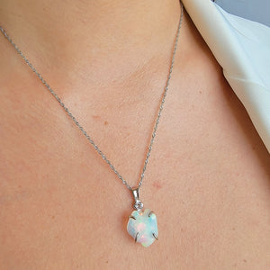 Raw Fire Opal Necklace