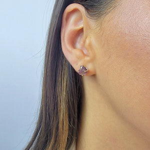 Natural Raw Alexandrite Stud Earrings