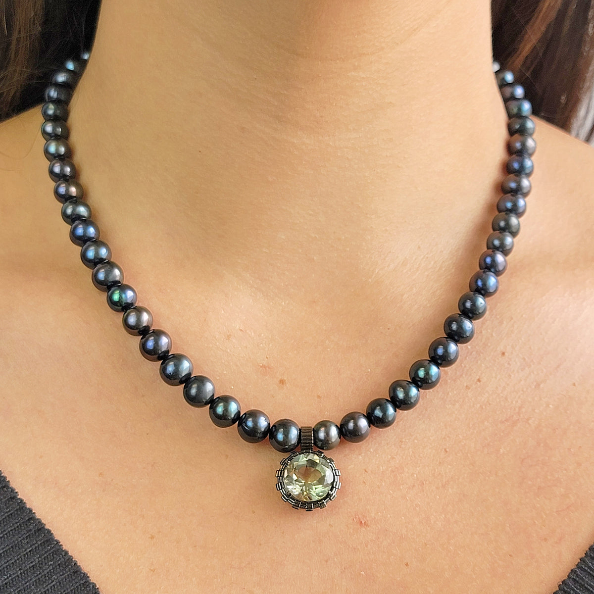 Real Pearl and Amethyst Jewelry Set