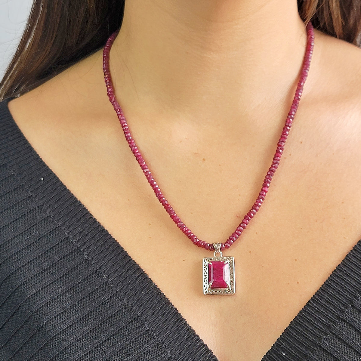 Genuine Ruby Classy Necklace