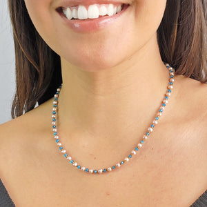 Topaz and Pearl Strand Necklace