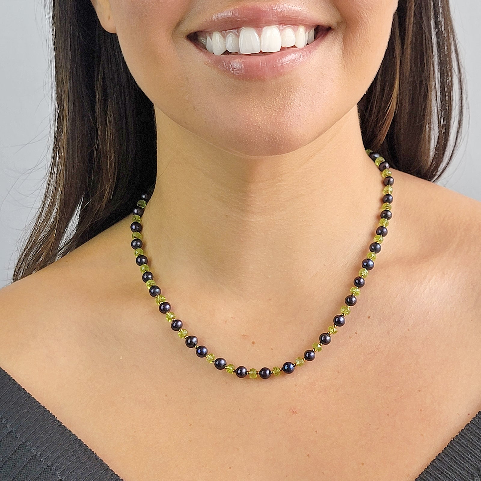 Pearl and Peridot Necklace