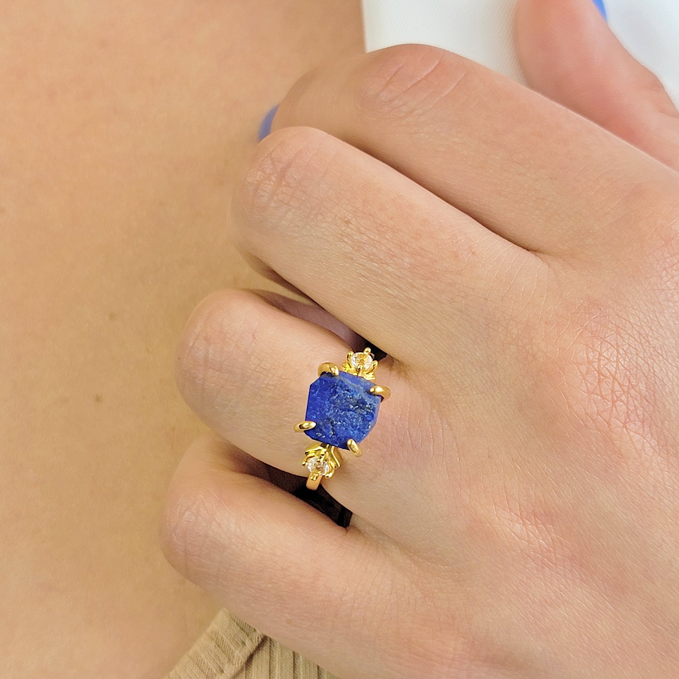 Raw lapis lazuli deals ring