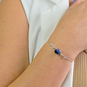Raw Lapis Lazuli Chain Bracelet