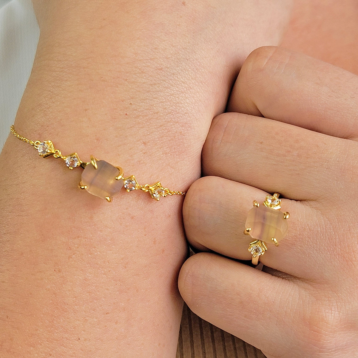 Raw Rainbow Fluorite Bracelet