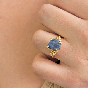 Raw Blue Kyanite Ring