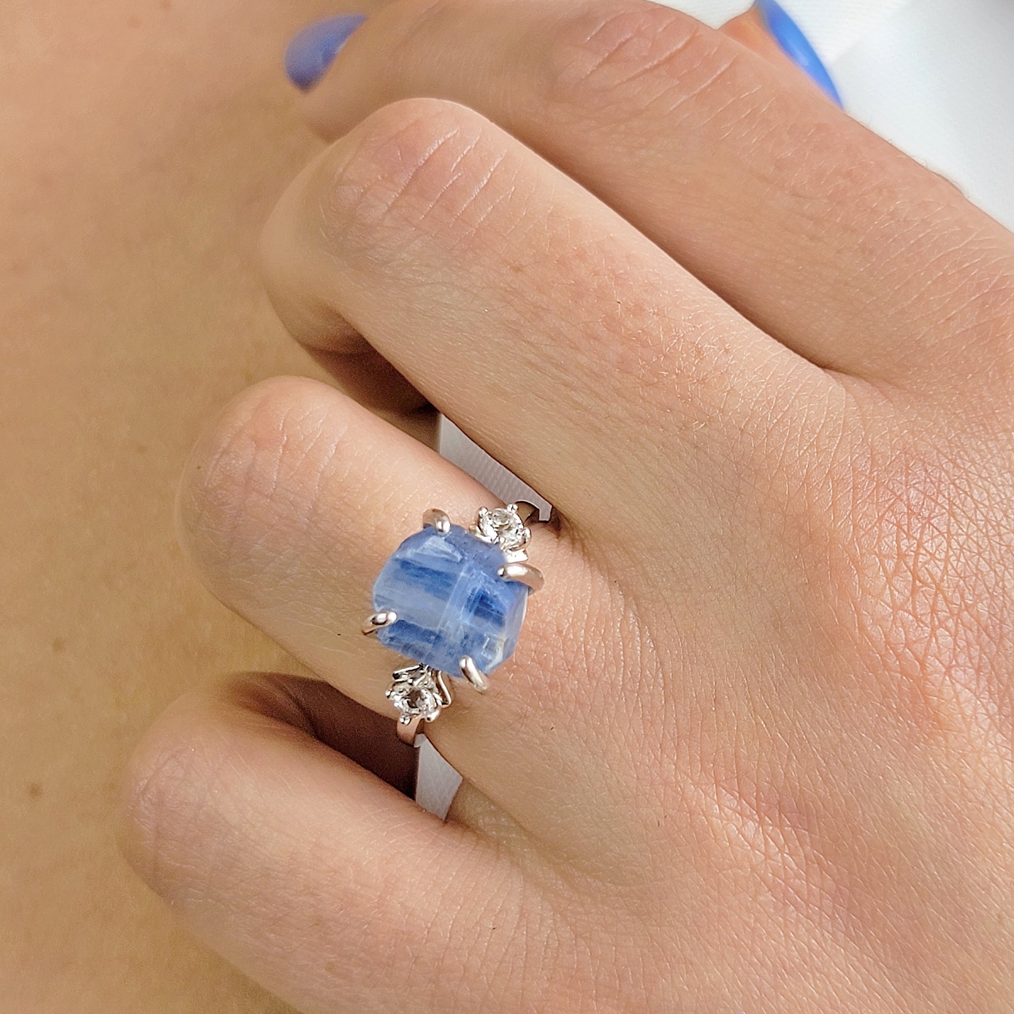 Raw Blue Kyanite Ring