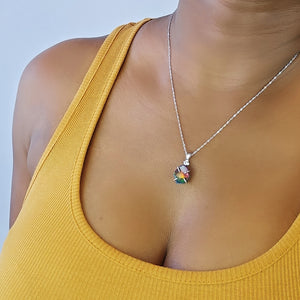 Raw Black Opal Necklace