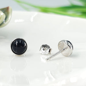 Real Onyx Stud Earrings