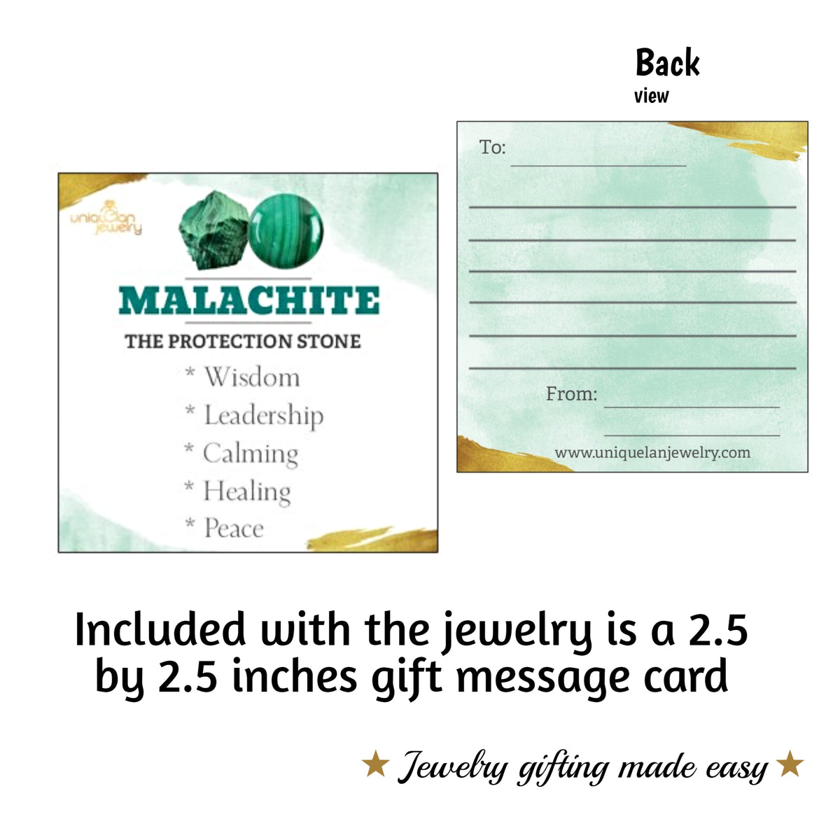 Raw Malachite Bracelet Ring Set