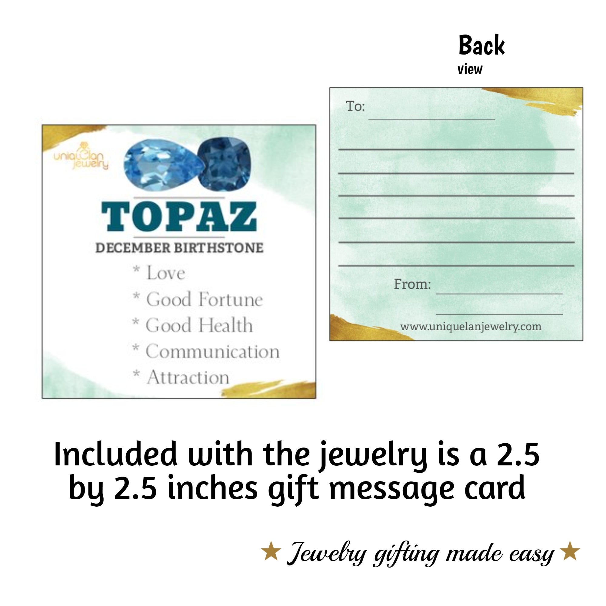 Topaz Card Real Pearl and Topaz Jewelry Set