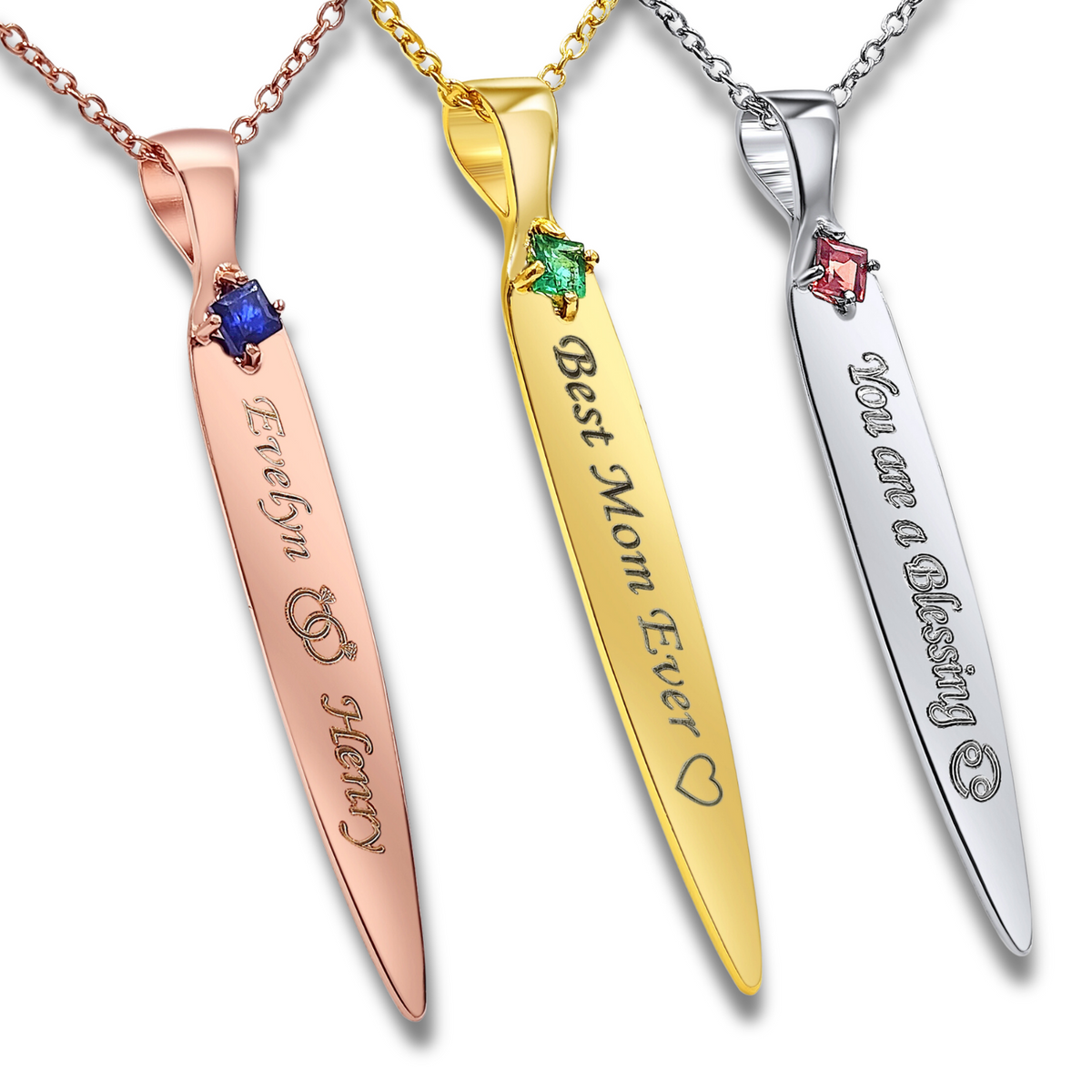 Custom Engraved Personalized Necklace