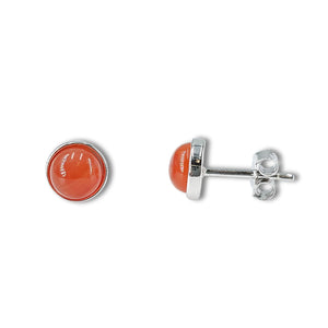 Real Carnelian Stud Earrings