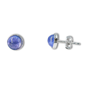 Real Tanzanite Stud Earrings