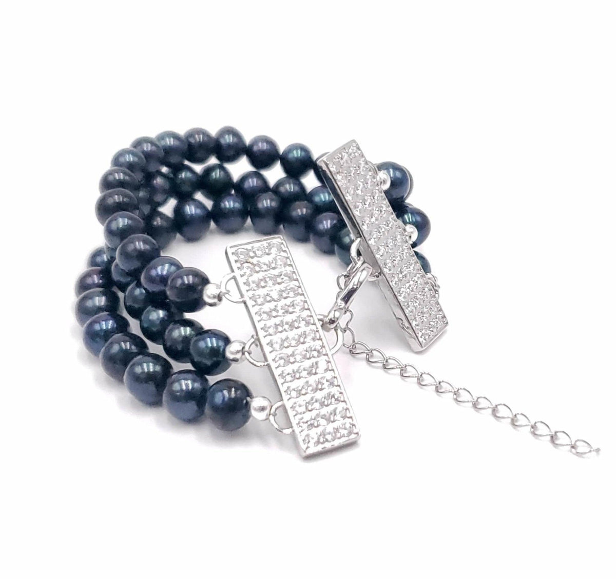 3 strand Genuine pearl bracelet - Uniquelan Jewelry