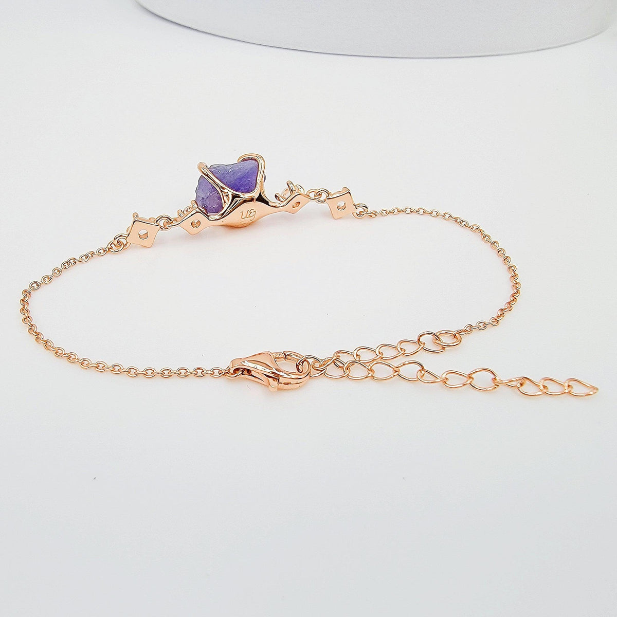 Raw Tanzanite chain Bracelet - Uniquelan Jewelry