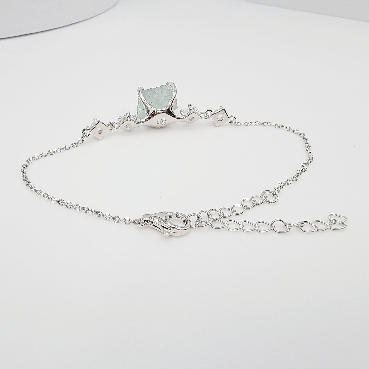 Raw Aquamarine Ring Bracelet Set