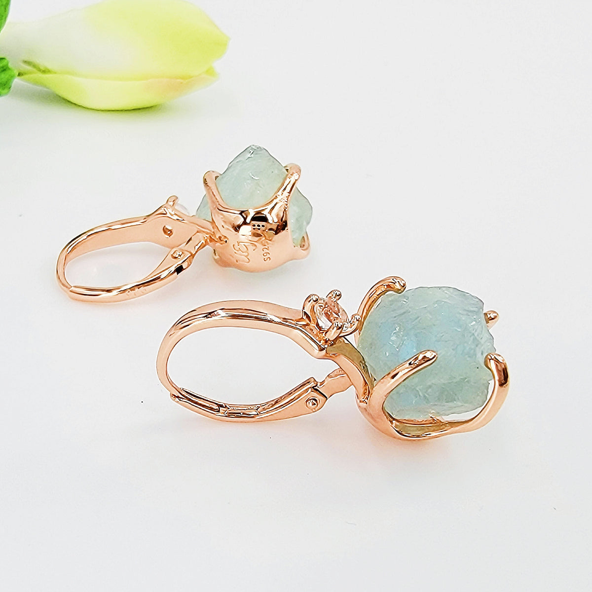 Raw Aquamarine Crystal Necklace Set