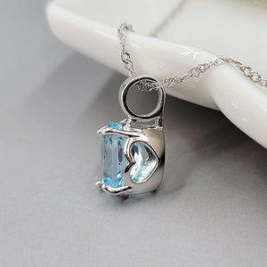 Natural Topaz Heart Necklace - Uniquelan Jewelry