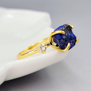 Raw Lapis Lazuli Ring - Uniquelan Jewelry