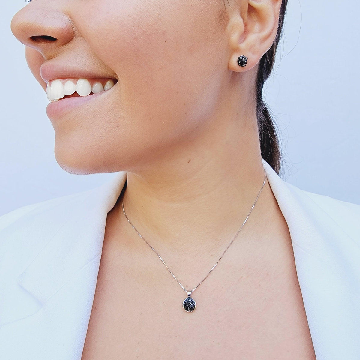 Raw Diamond Cluster Stud Earrings - Uniquelan Jewelry