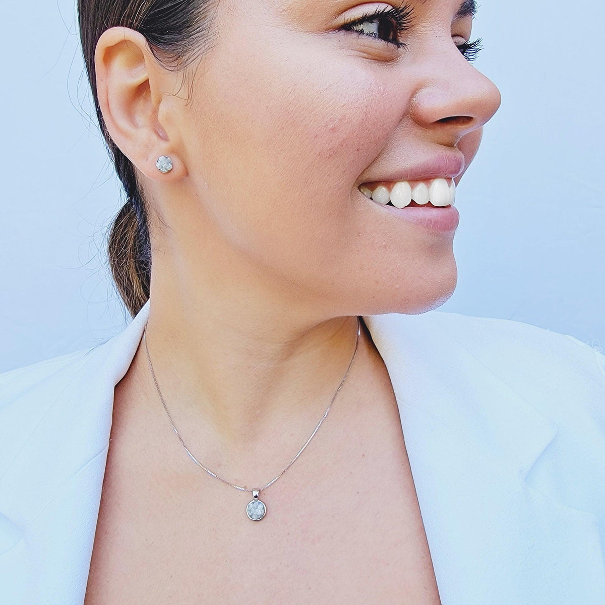 Raw Diamond Cluster Stud Earrings - Uniquelan Jewelry