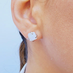 Genuine Raw Moonstone Stud Earrings - Uniquelan Jewelry