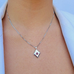 Natural Garnet Pendant Necklace - Uniquelan Jewelry