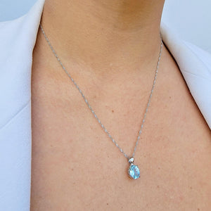 Natural Topaz Heart Necklace - Uniquelan Jewelry