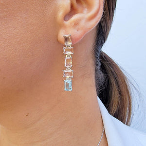 Topaz Signature Drop Earrings - Uniquelan Jewelry