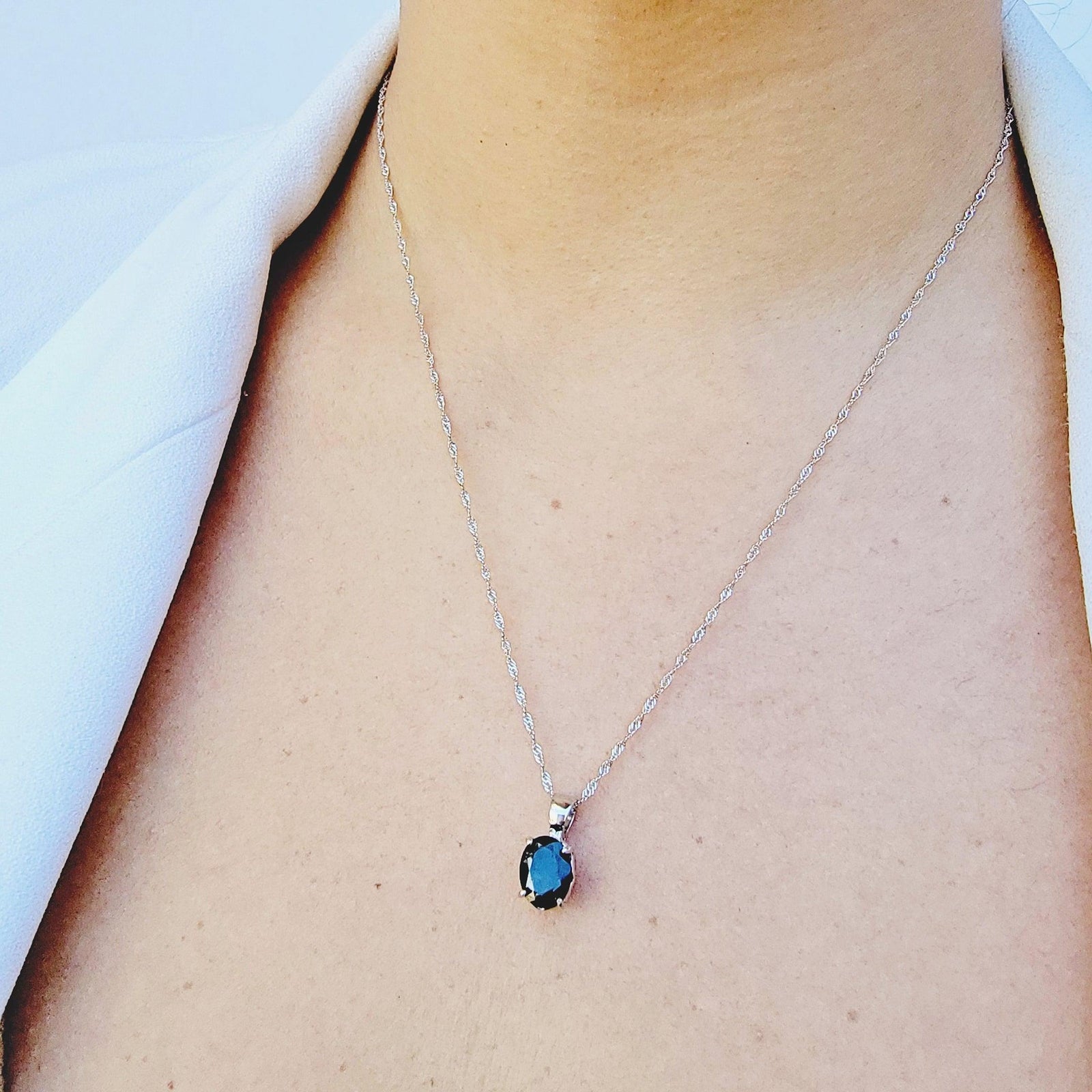 Natural Onyx Heart Necklace - Uniquelan Jewelry