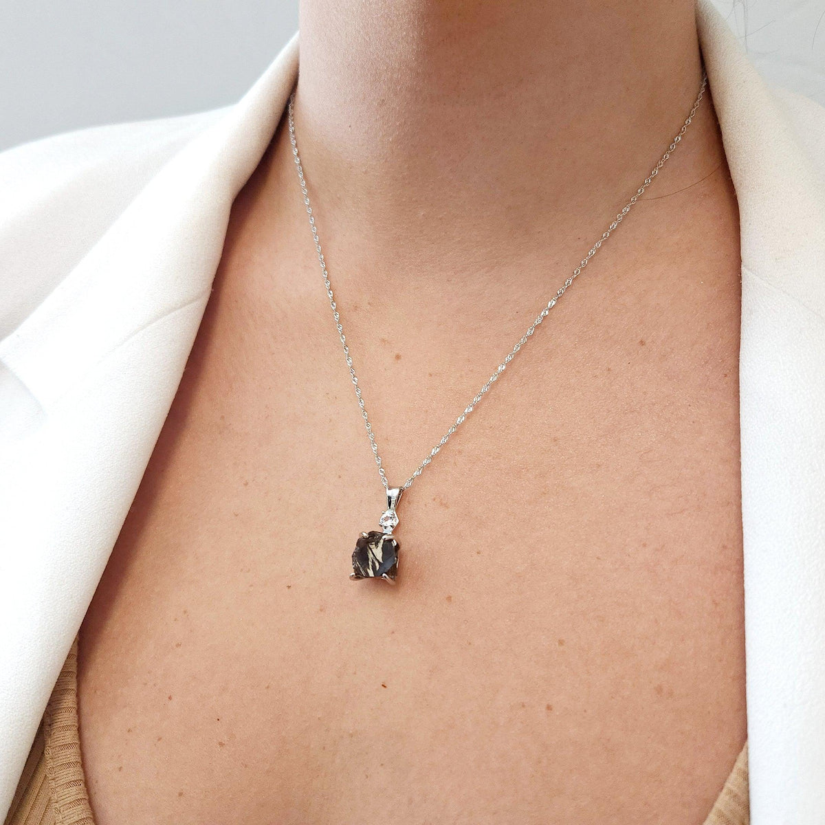 Raw Smoky Quartz Necklace - Uniquelan Jewelry