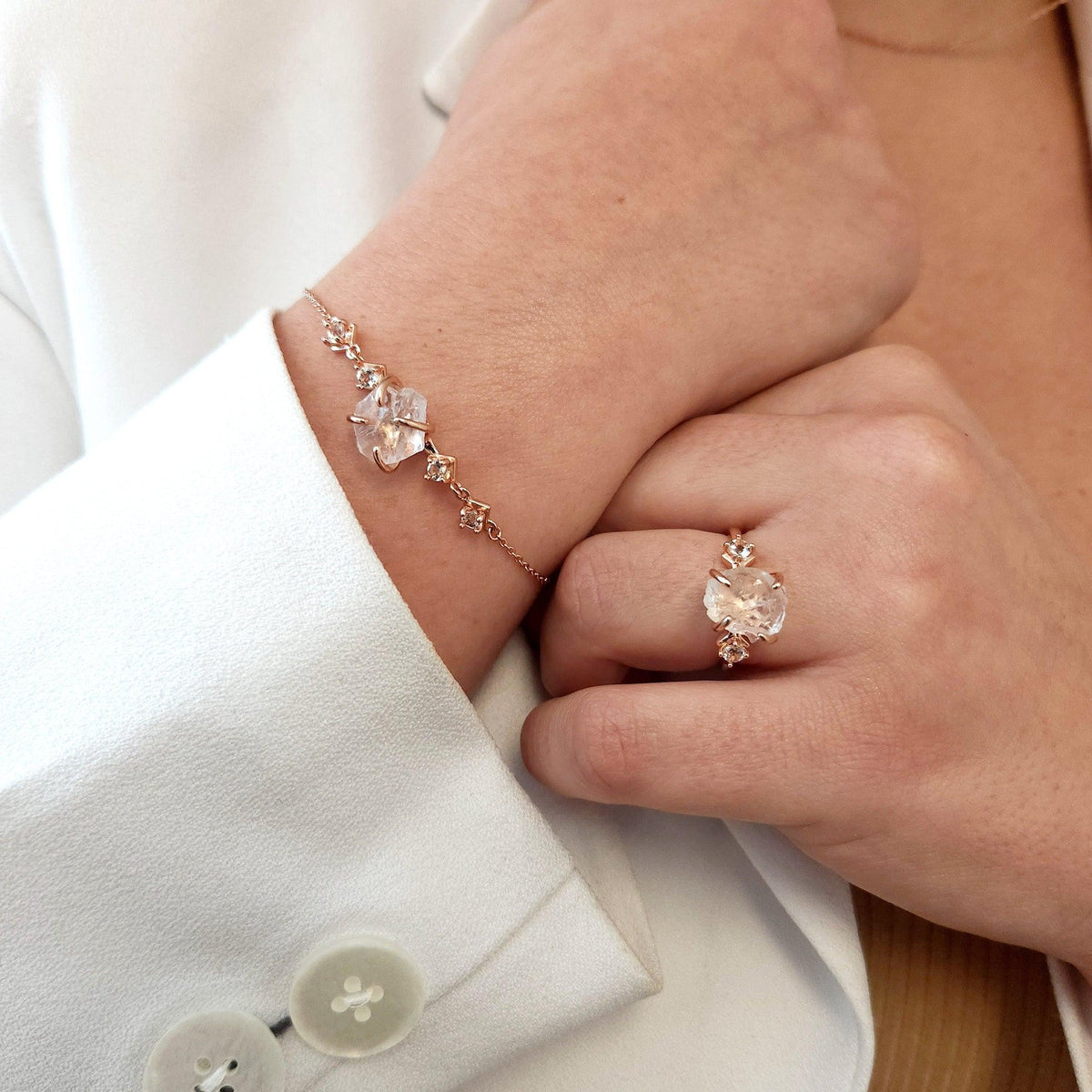 Clear Quartz Crystal Ring - Uniquelan Jewelry
