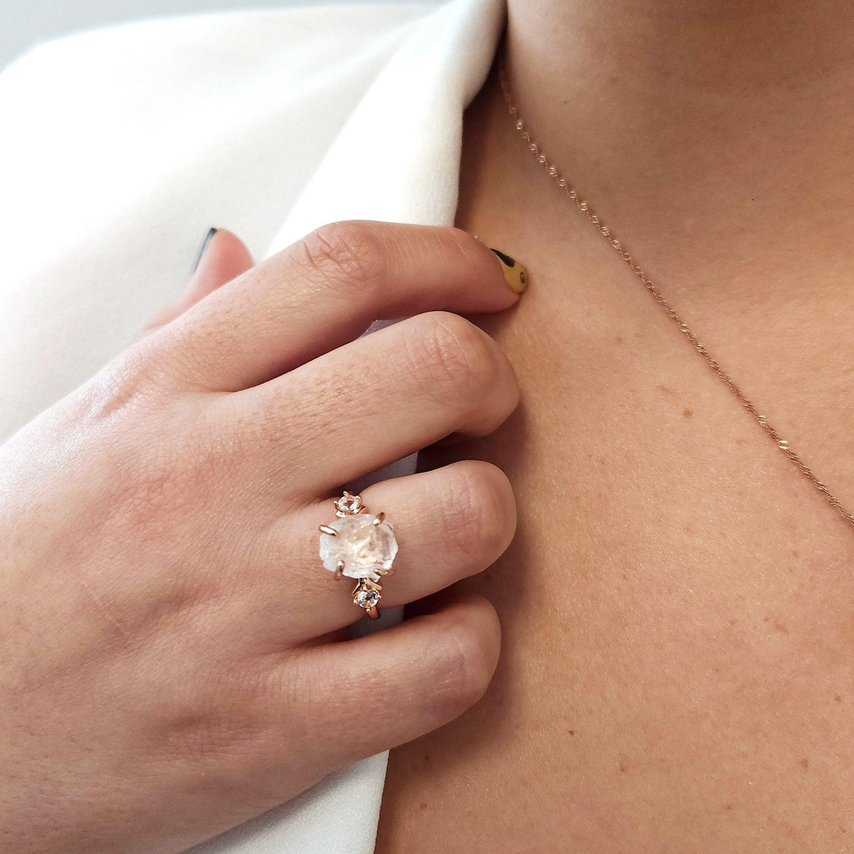 Clear Quartz Crystal Ring - Uniquelan Jewelry